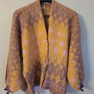 Free People wrap sweater with bat wing sleeves